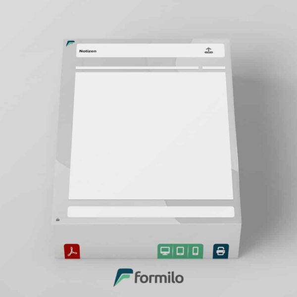 Einfacher Notizzettel im A4 Hochformat - beschriftbares PDF Formular