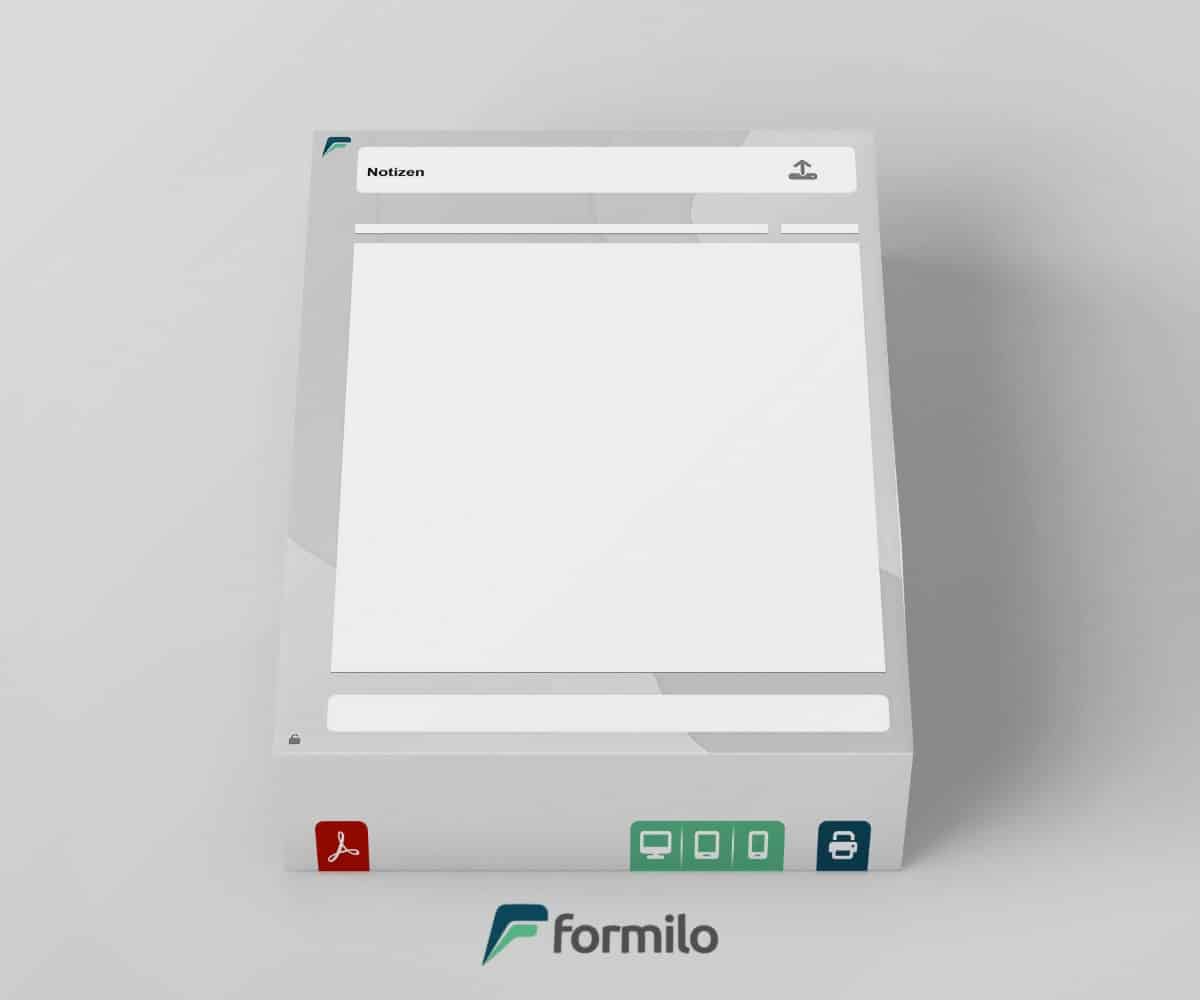 Einfacher Notizzettel im A4 Hochformat - beschriftbares PDF Formular