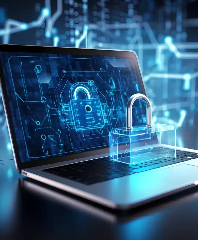 Darstellung einer Futuristisches Cyber-Sicherheitsprogramm