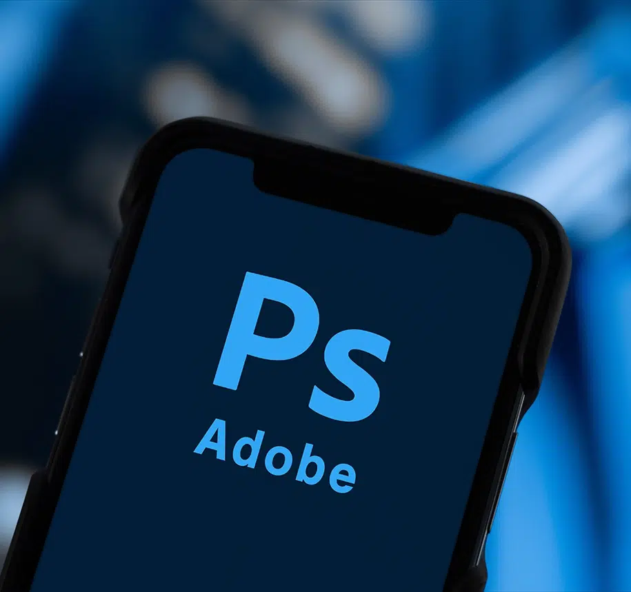 Symbol von Adobe Photoshop ist auf einem Smartphone zu sehen