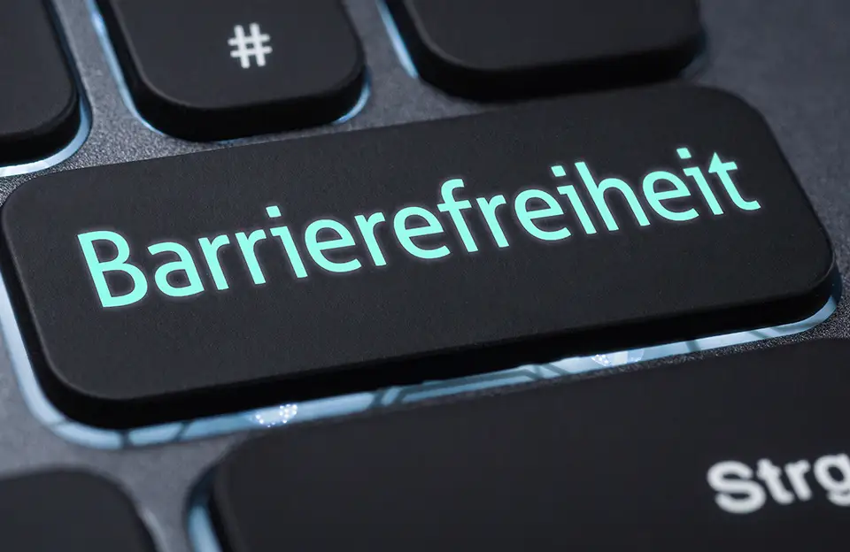 Button Barrierefreiheit auf einer Tastatur als Symbol für die WordPress-Formulare