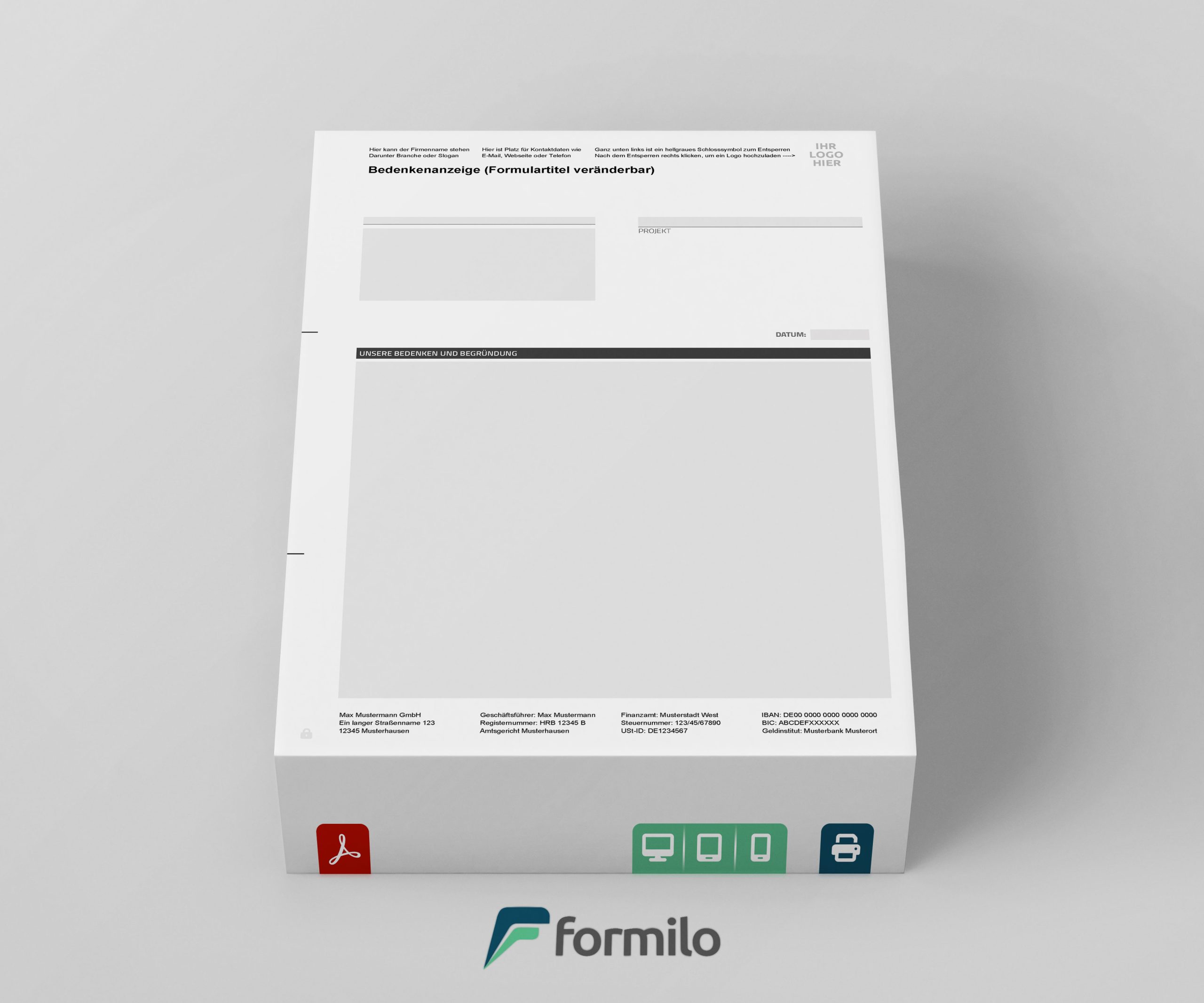 Formilo Bedenkenanzeige Vorlage
