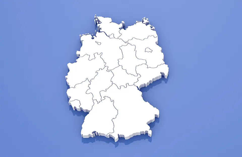 Karte der deutschen Bundesländer