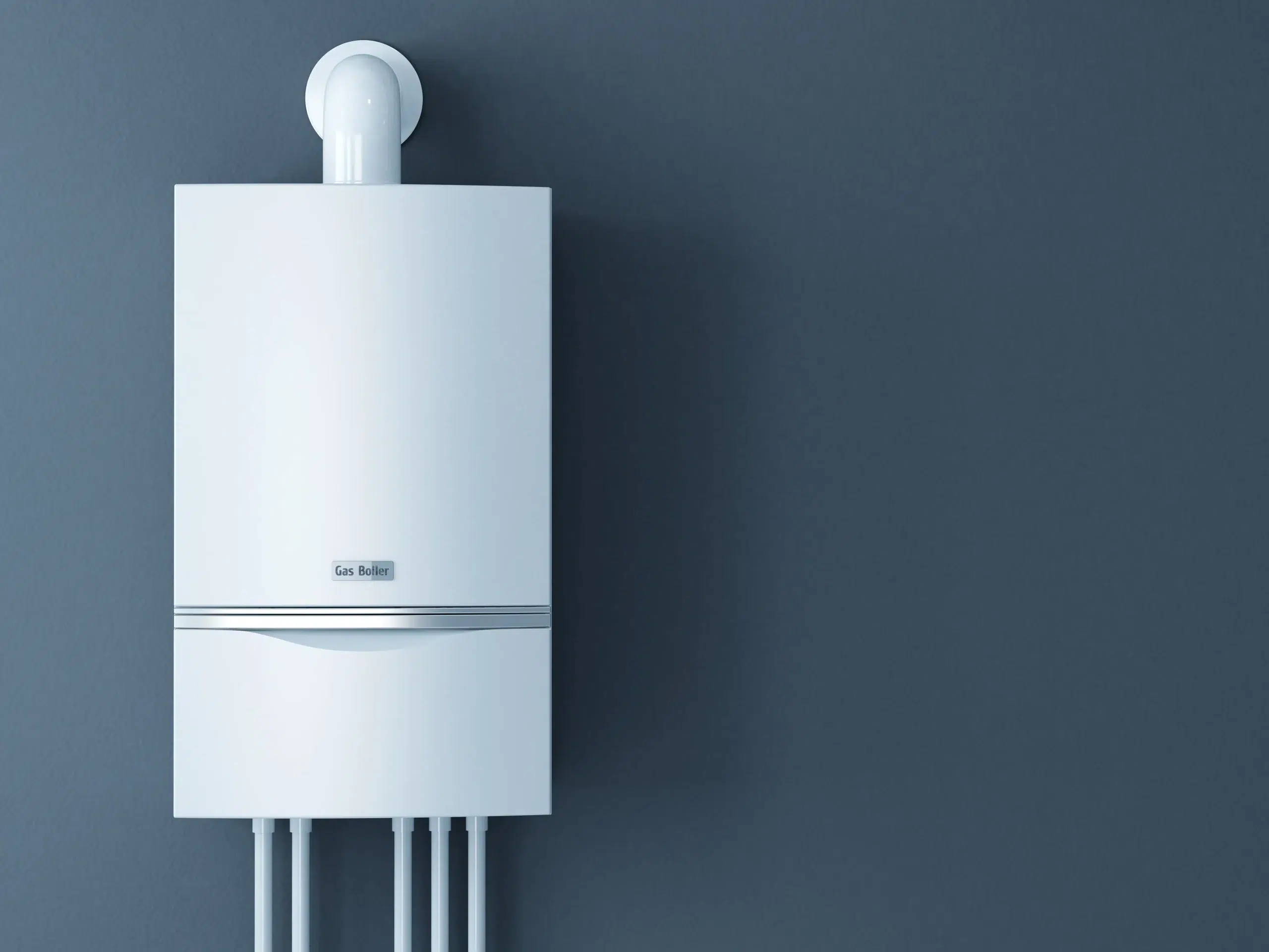 Gasboiler an einer Wand