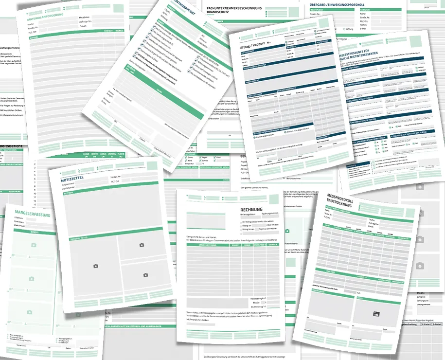 Viele Formulare übereinander