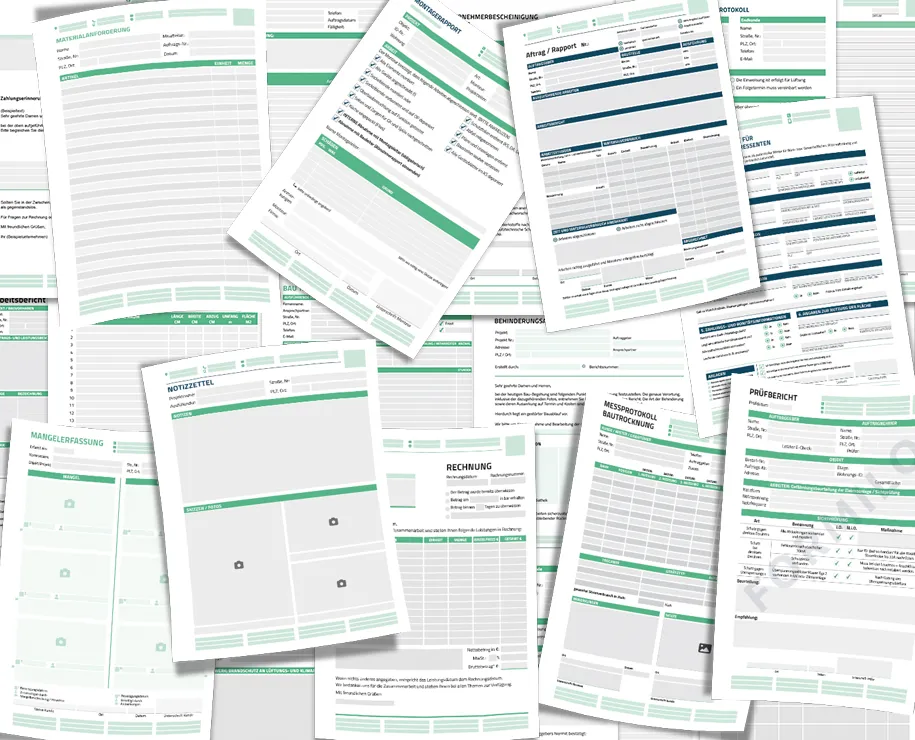 Viele Formulare übereinander