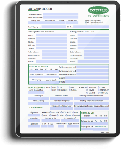 iPad mit komplexem PDF Formular